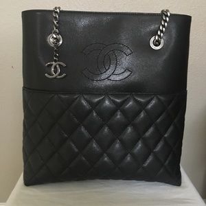SOLD!!!!! Chanel small shopping tote- black